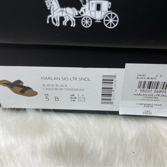 New Coach Harlan Black Sandal leather various sizes - Picture 9 of 10